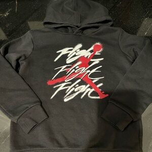 Black Jordan Hoodie with Red Graphic size 4T